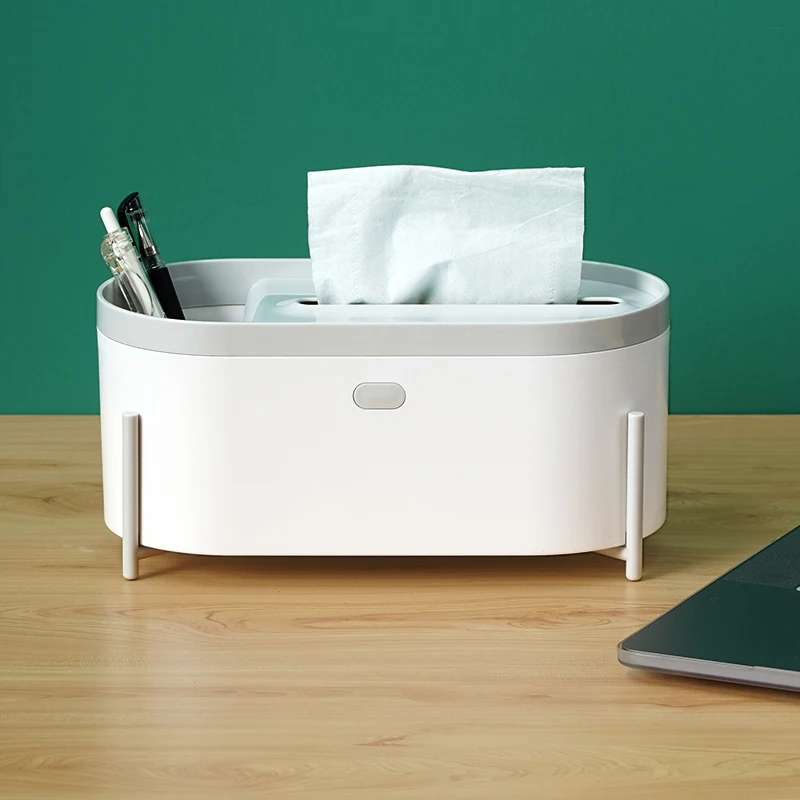 Luxury Bathroom Livingroom Plastic Tissue Box With Logo Dispenser Box Roll Paper Dispenser For Home