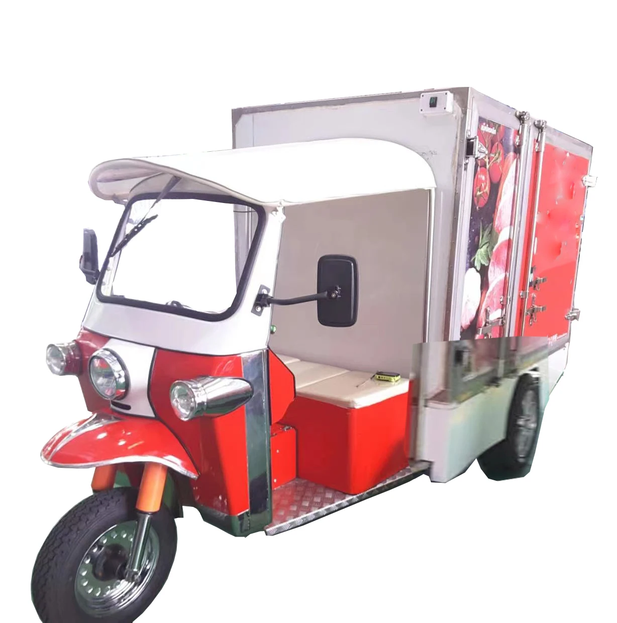 Electric Tuktuk for food delivery with 3000W-5000W 72V dc motor
