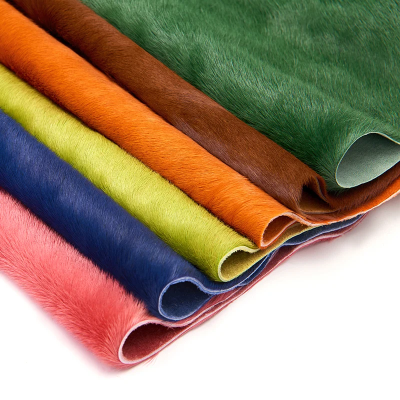 100%  Cow Hair Calf,Top Quality Genuine Leather, Baby Haircalf Solid colors, finished leather for handbag&shoe making