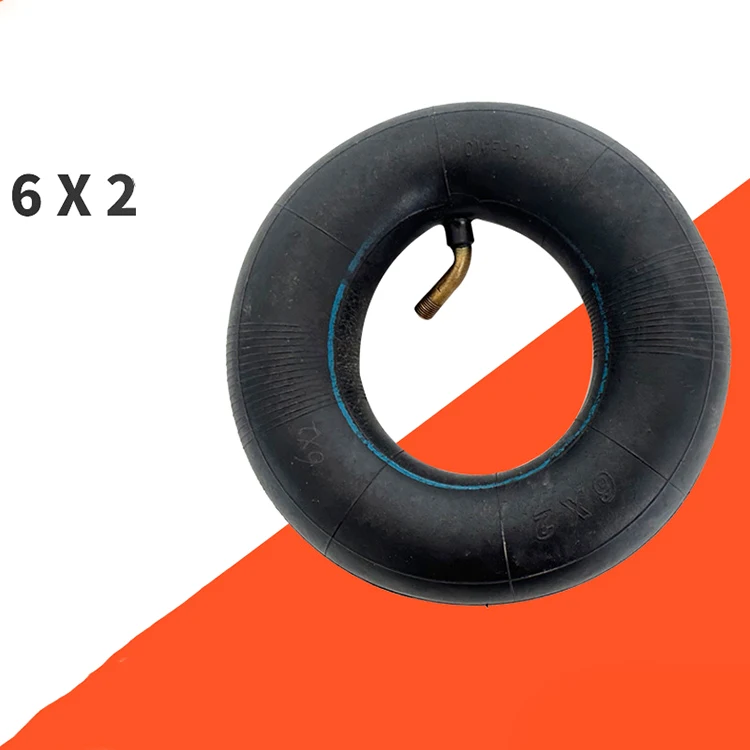 High quality 6x2 butyl natural rubber inner tube 6 inch 6x2 bicycle parts bike inner tube