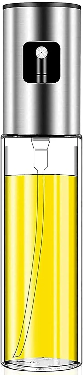 Hot Selling Glass Bottle Olive Oil Sprayer With Stainless Steel Lid For BBQ