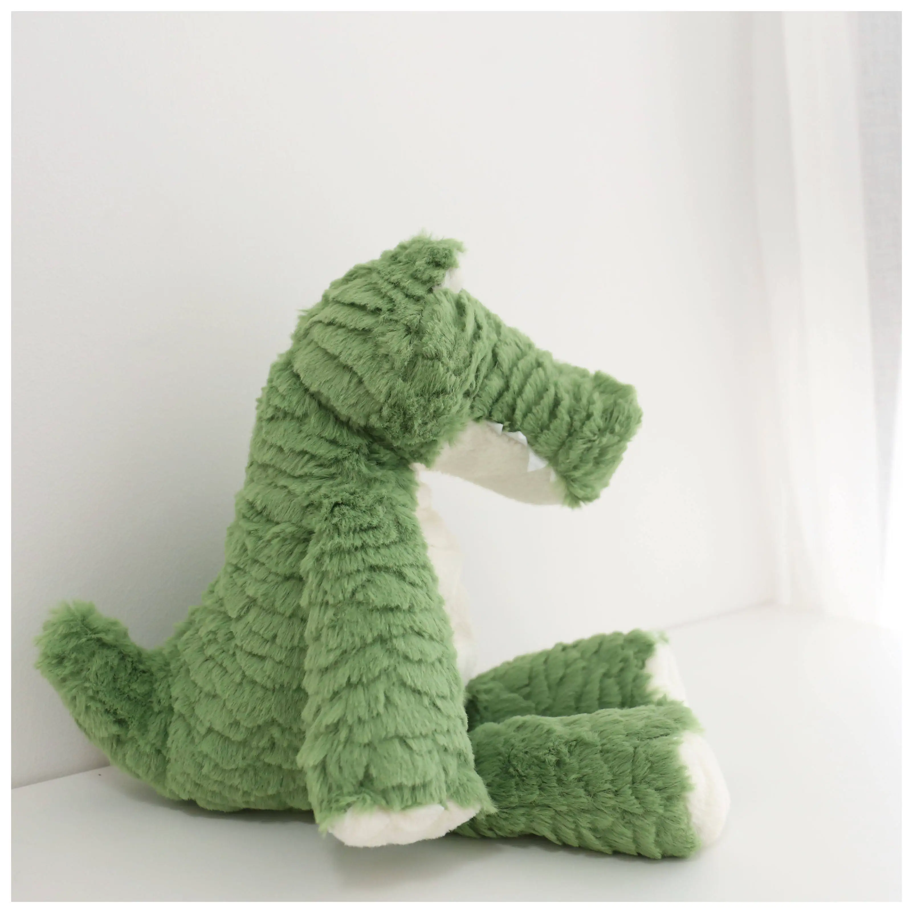 super soft green alligator cartoon toys custom plush doll crocodile stuffed toy Sleeping pillow