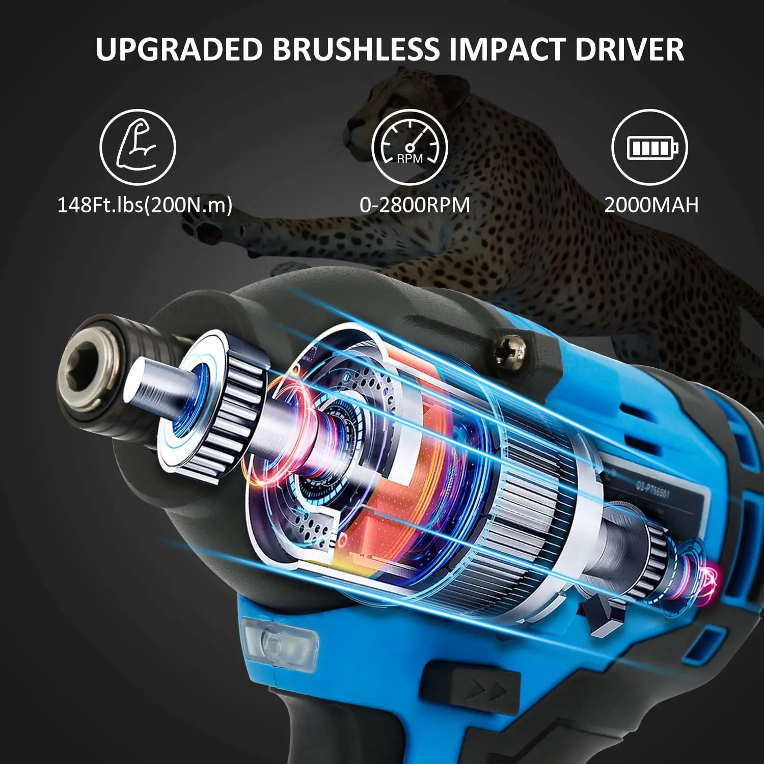 20V Electric Screwdriver Power Tool Set 200N.m Brushless Screwdriver  With Impact Function  Cordless Screwdriver Set