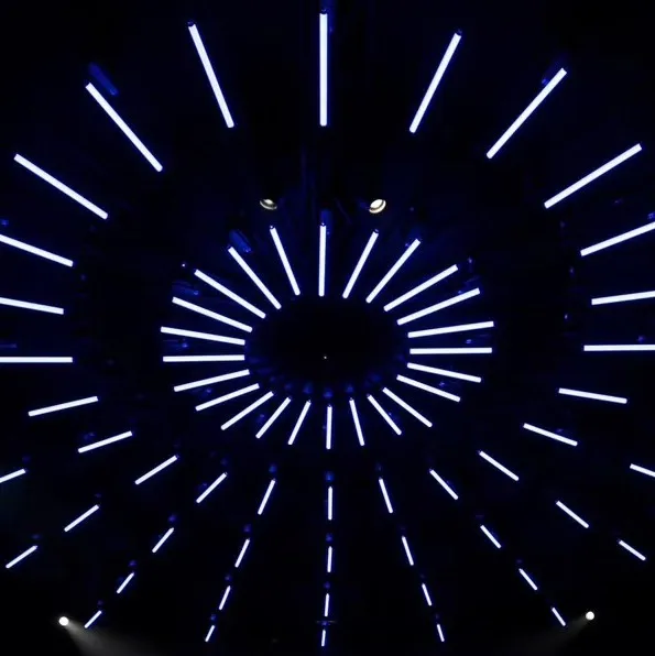 kinetic lights dmx lifting tub led bar 50cm diameter matrix stage lighting equipment kinetic lighting
