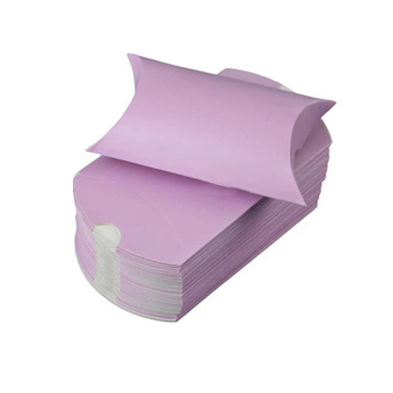 
YC60036-1 Custom Logo Candy Gift Paper Pillow Shaped Box White Brown Kraft Paper Small Pillow Gift Jewelry Packaging Box 