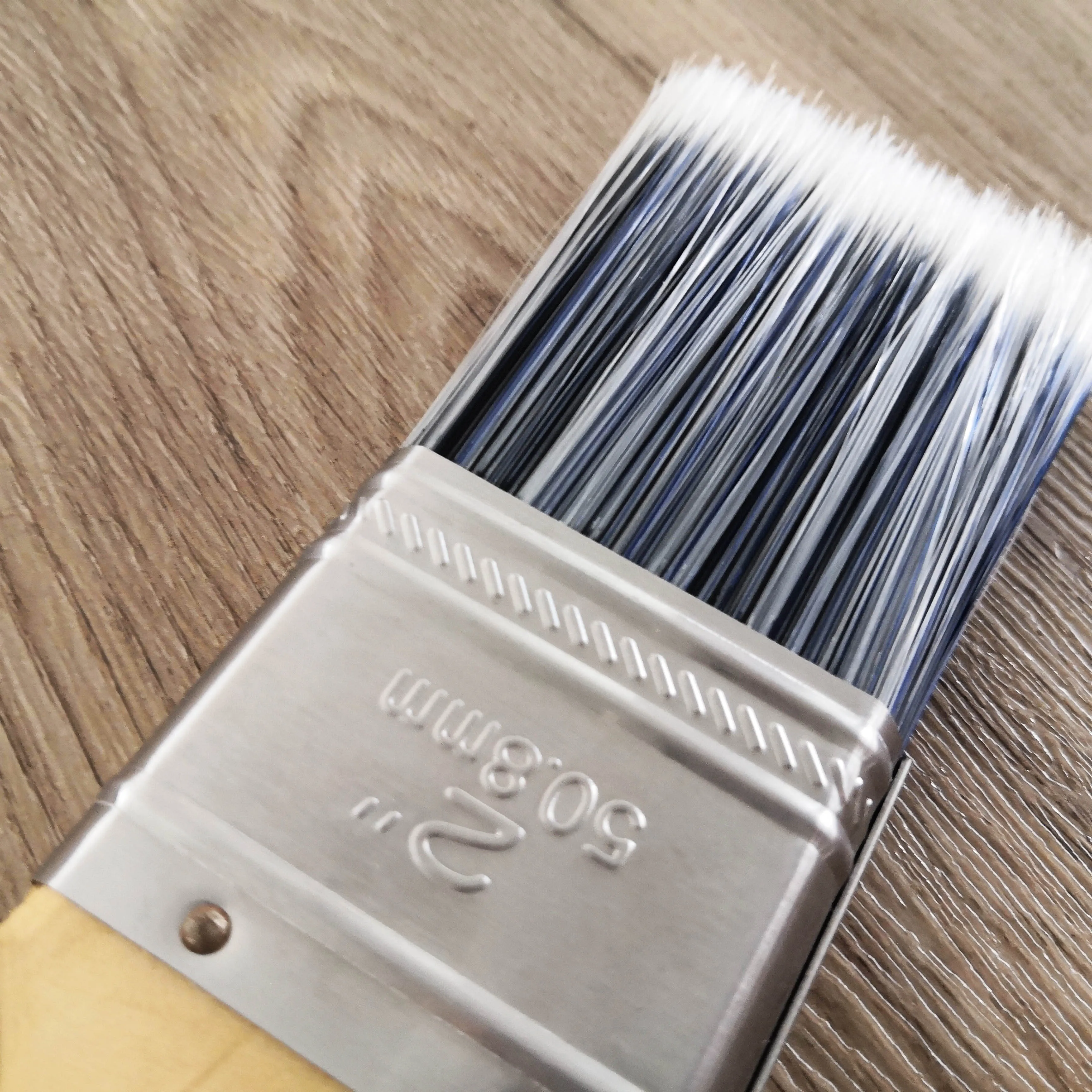 customized 2 inch 100% polyester wooden handle flat sash paint brush