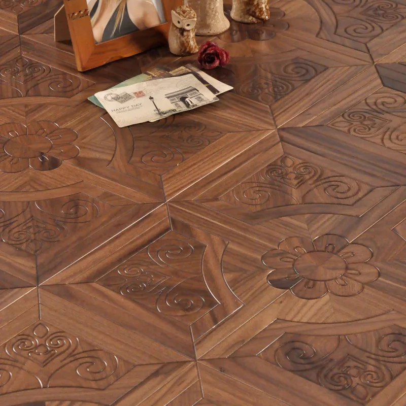 Custom Chinese Art Wood Parquet Selections Solid Wood Floor