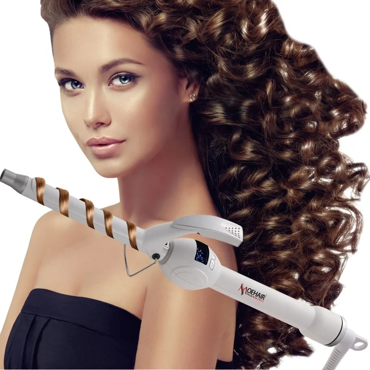 Professional Private Label Ceramic Coating LCD Display Electric Small Hair Curler Curling Iron Curling Wand Hair Curler