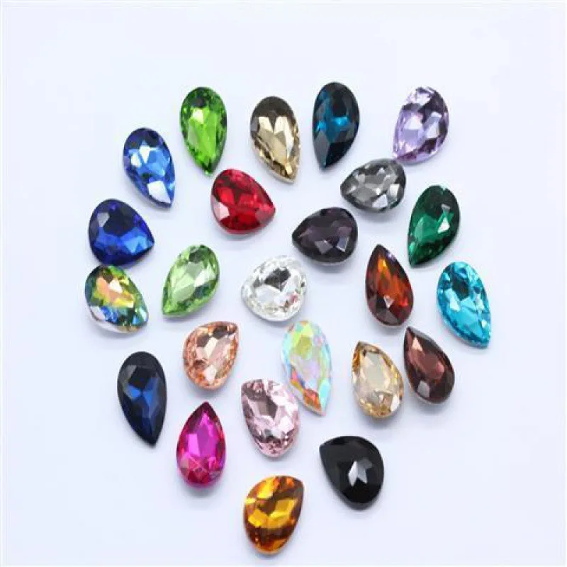 wholesale High Quality rhinestones Drop Shape rhinestone for clothing flatback resin stone