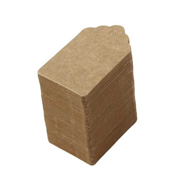 Wholesale Eco-friendly Recycled Customized Kraft Paper Hang Tags With String For Clothing and Packaging
