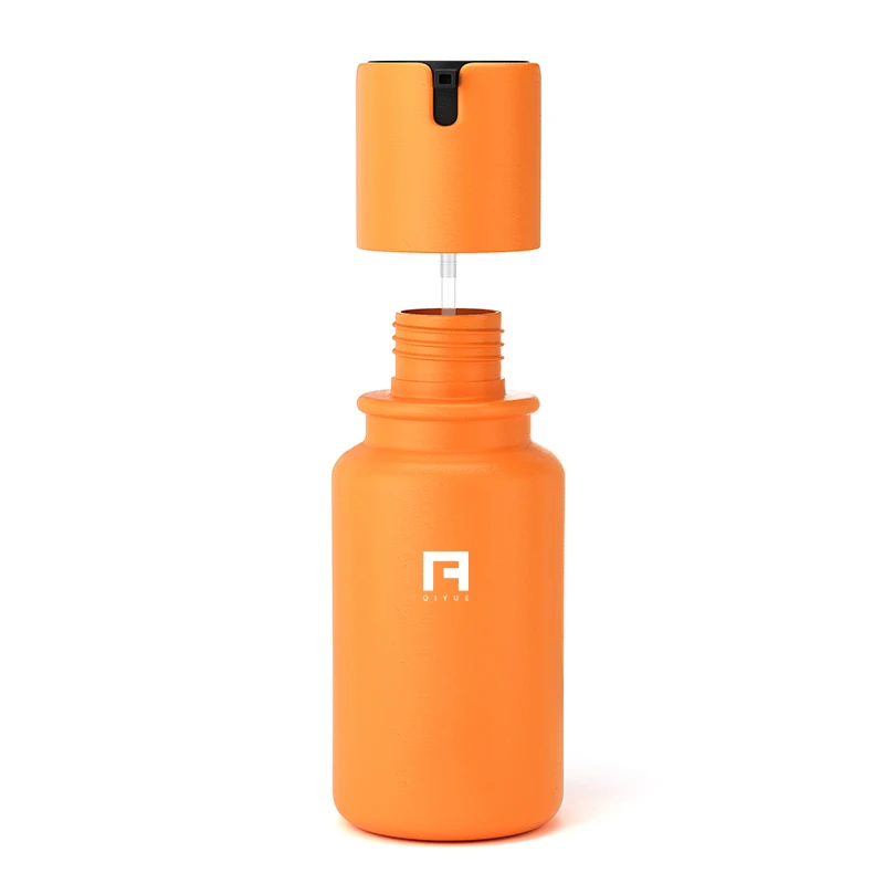 100ml  plastic bottle empty refillable travel bottle low moq plastic skincare 40ml 60ml lotion orange bottle packaging sets