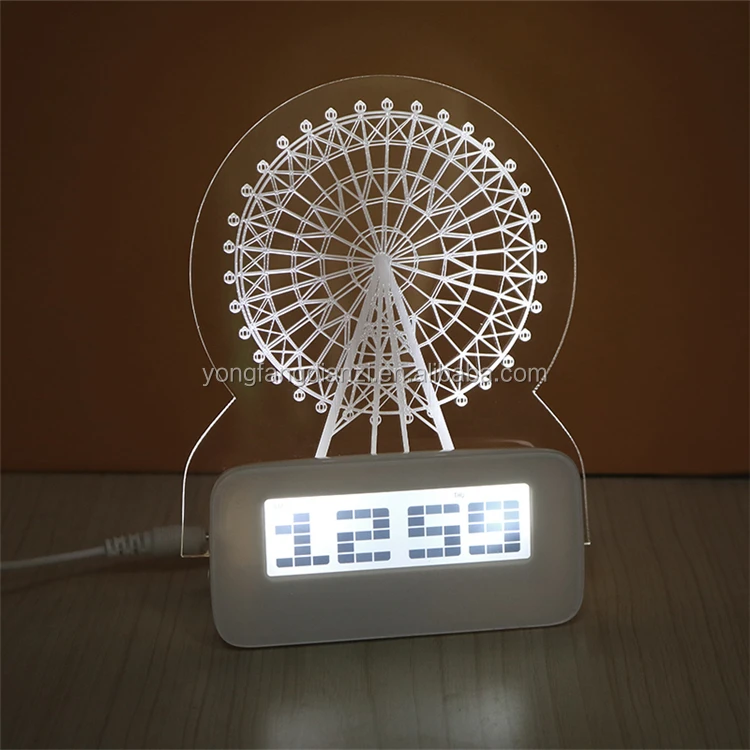 Hot Sales Led Smart Night Light Digital Alarm Clock