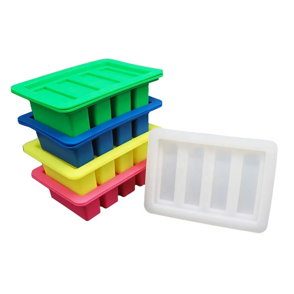 Easy Release Large Silicone Freezing Tray with Lid - makes 4 perfect portions - freeze soup broth or sauce soup mold tray