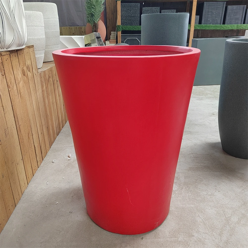 Оптовая продажа современные бетонные вазы ручной работы из стекловолокна ваза и кашпо новый стиль керамика для улицы