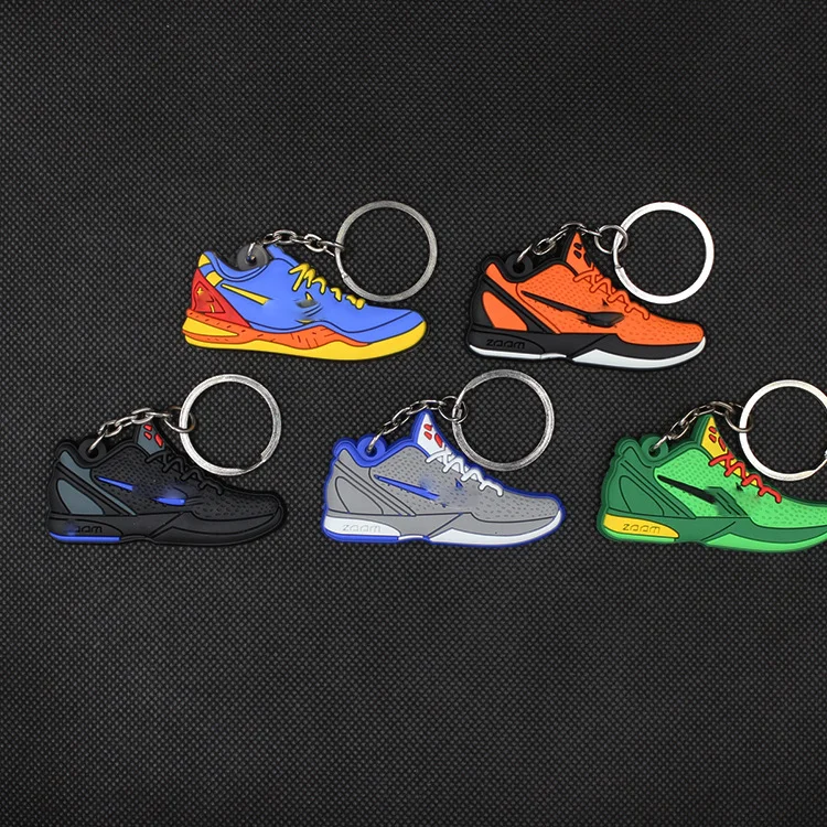 Wholesale cheap AJ basketball sports shoes pendant 2D mini sneaker soft pvc rubber keychain