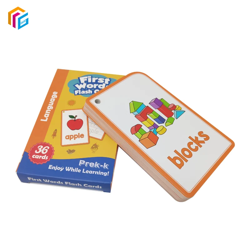 Custom Brand Kids Educational Playing Cards Printing English Card Game Learning Flash Cards
