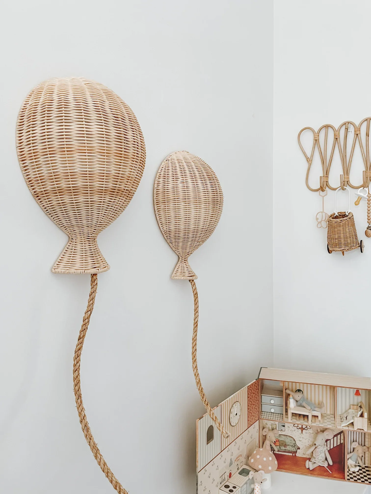 Rattan Balloon Wall Decor Handcrafted Rattan Balloon For Kids Room Decor Wicker Decorative Balloon For Nursery