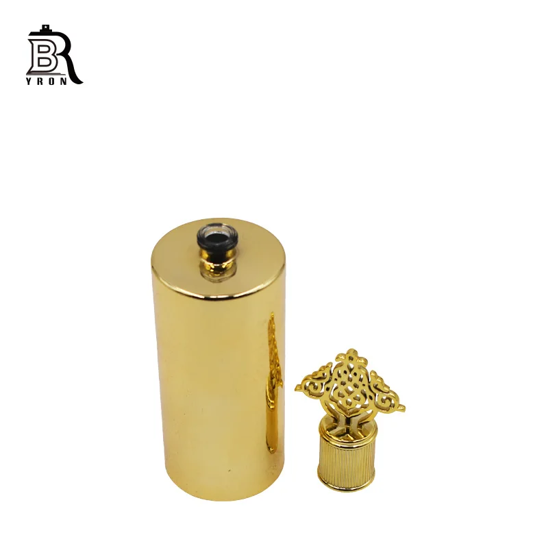 100ml Antiqued Vintage Craft Gift Home Decoration Metal Alloy Perfume Bottle Retro Arab Style Empty Glass  Bottle