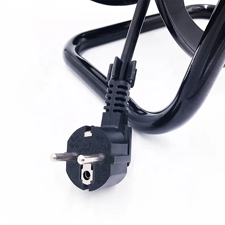 16A 4 outlet euro extension power cord reel with VDE 3pin plug