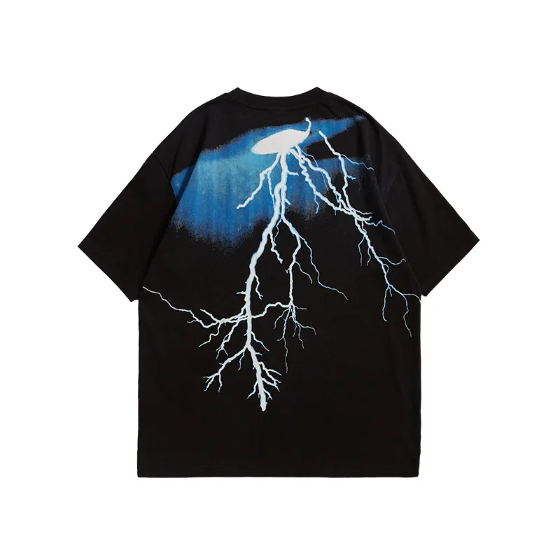 Korean Tshirt Led T-Shirt Light Up Long Line Longline Mens Tee Mercerized Cotton Luxury T Shirt