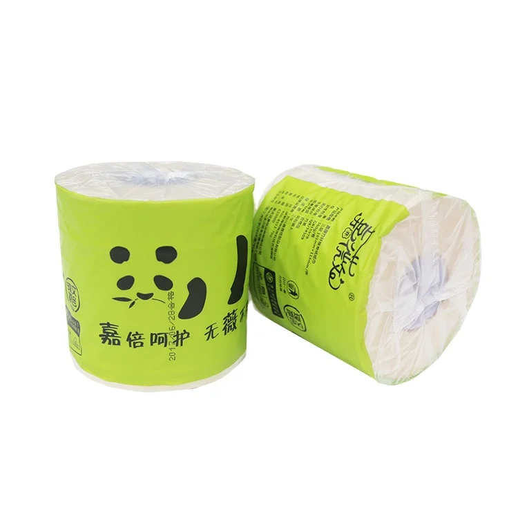 Pulp Toilet Paper Roll 2ply Eco Friendly Tissue Wholesale Bamboo Bath Room 38/40/42mm AP FSC ISO 14~19gsm Flower