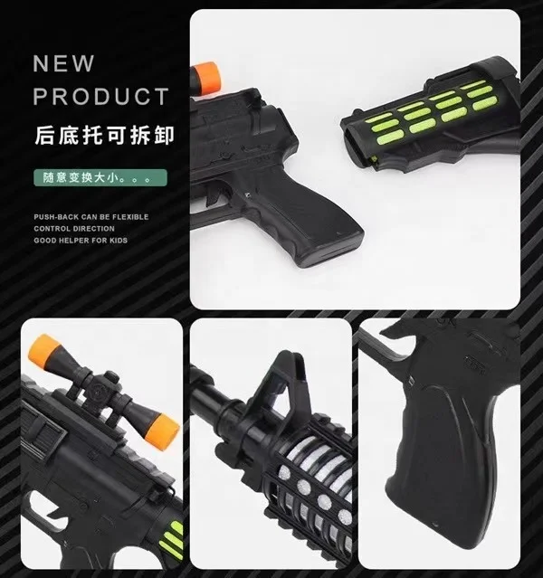 Flash and sound kids electric toy gun model long gun machine gun toy