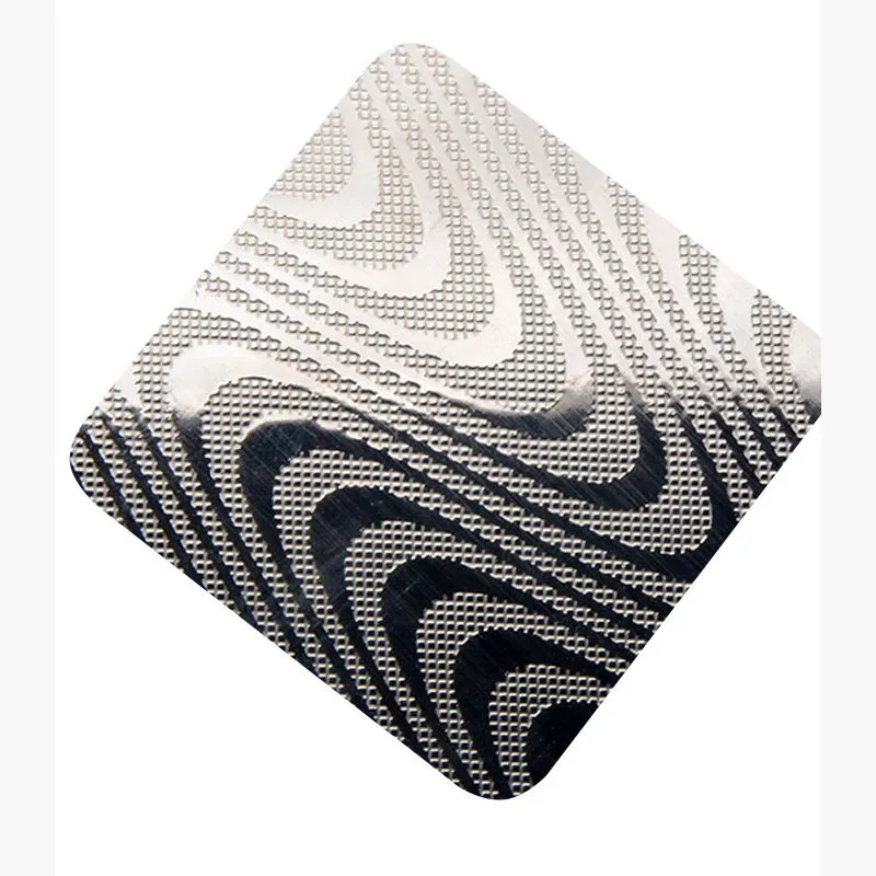 201 304 Elephant Skin Cubic Linen Embossed Finish Stainless Steel Plate For Metro Construction