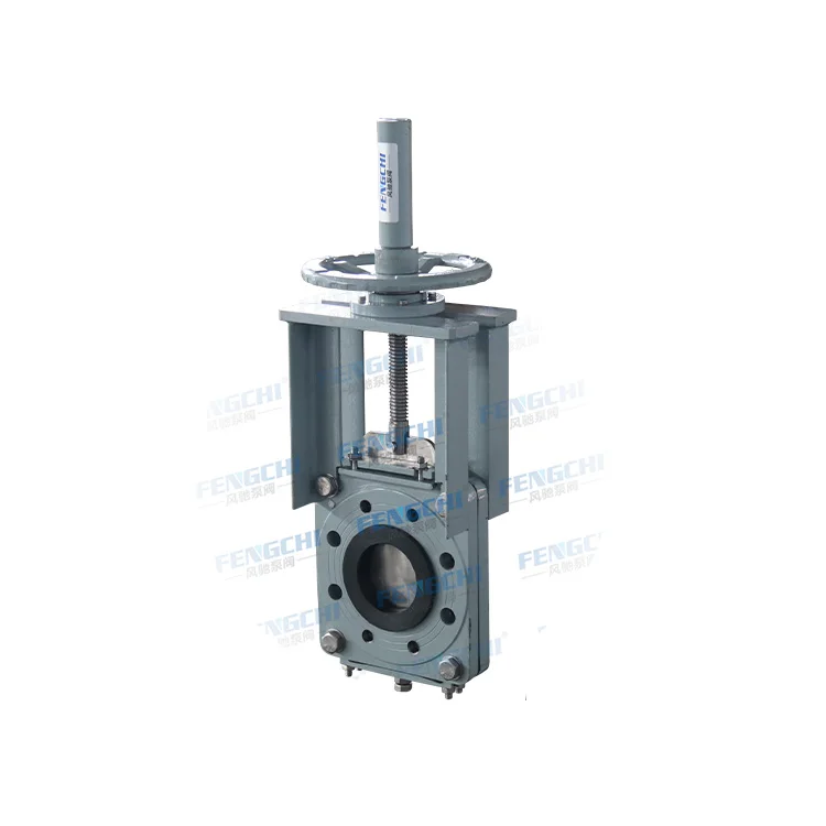 
Manual double-sided pulp lining rubber knife gate valve 