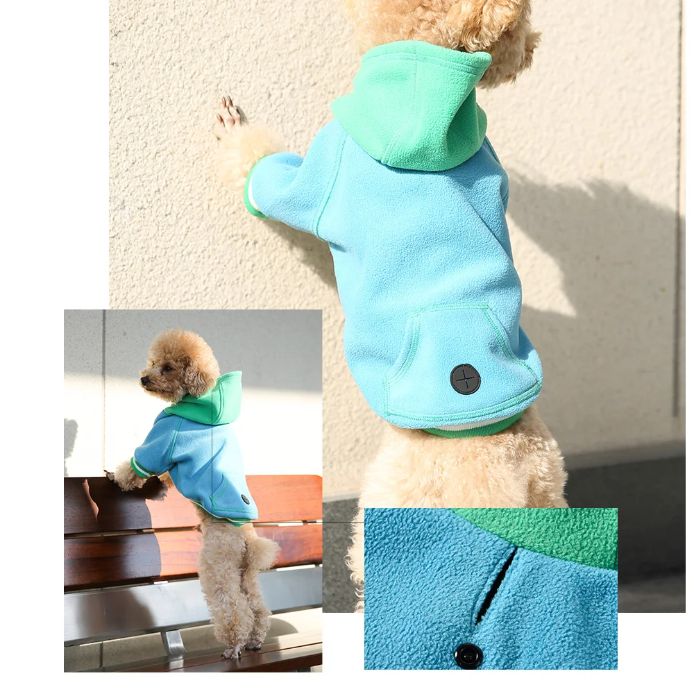 Pet Fashion Clothing Winter Sweater Multi Color Soft Polar Fleece Dog Hoodie