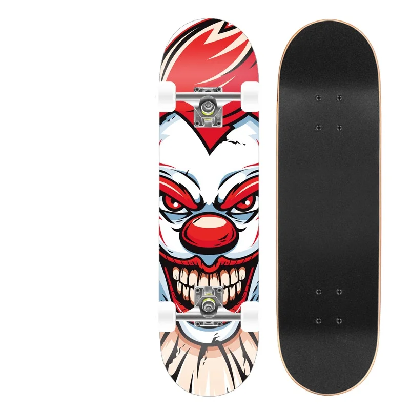 Anti Slip Tape Low MOQ Outdoor For Youngster Transparent Black Yellow Custom Skateboard Several Type PU Wheel  9-Ply Maple