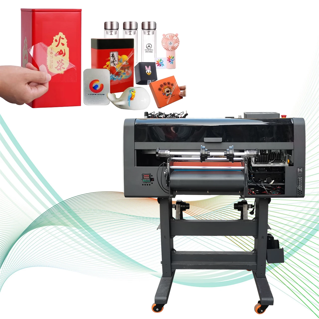 A3 UV DTF Printer Easy-to-Operate Leather Sticker Retail Tube Printer with Motor Gear LED Core Components for A1 Print Dimension