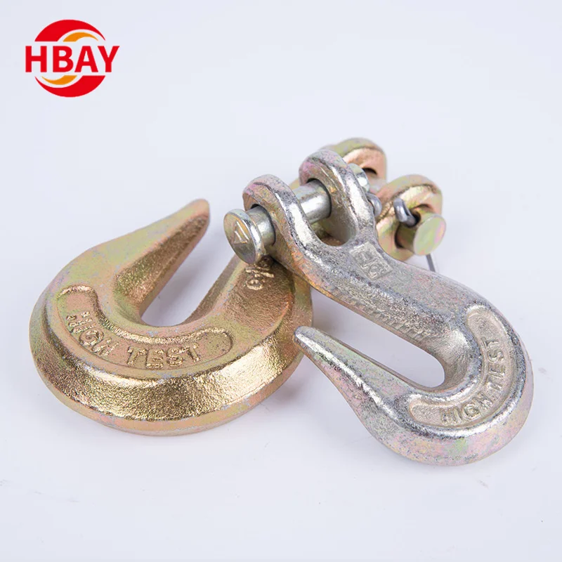 Heavy Duty Chain Grab Hook US Cargo Control Clevis Grab Hook 3/8 Inch G70 Chain Clevis Hook for Truck