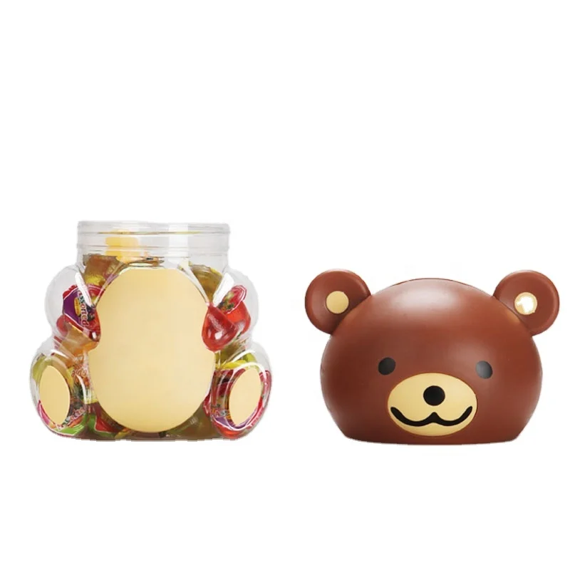 Bear toys jar with assorted fruit flavor coconut mini gelatina