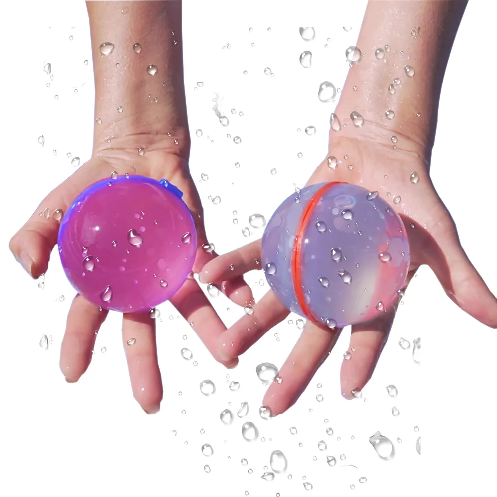 Summer Funny Reusable Silicone Pressure Relief Bomb Toy Magic Quick Fill Water  Balloons Pet Toys for Water Combat