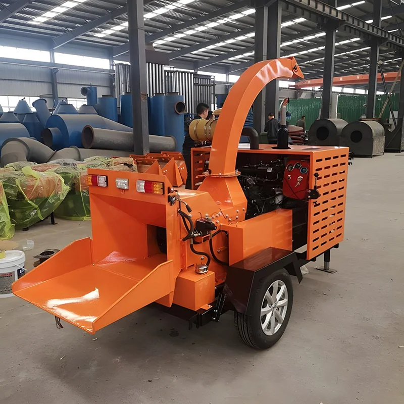 Wood Crusher Pulverizer Chips Tree Branch Electric Tree Mobile Wood Branch Crusher For Mushroom