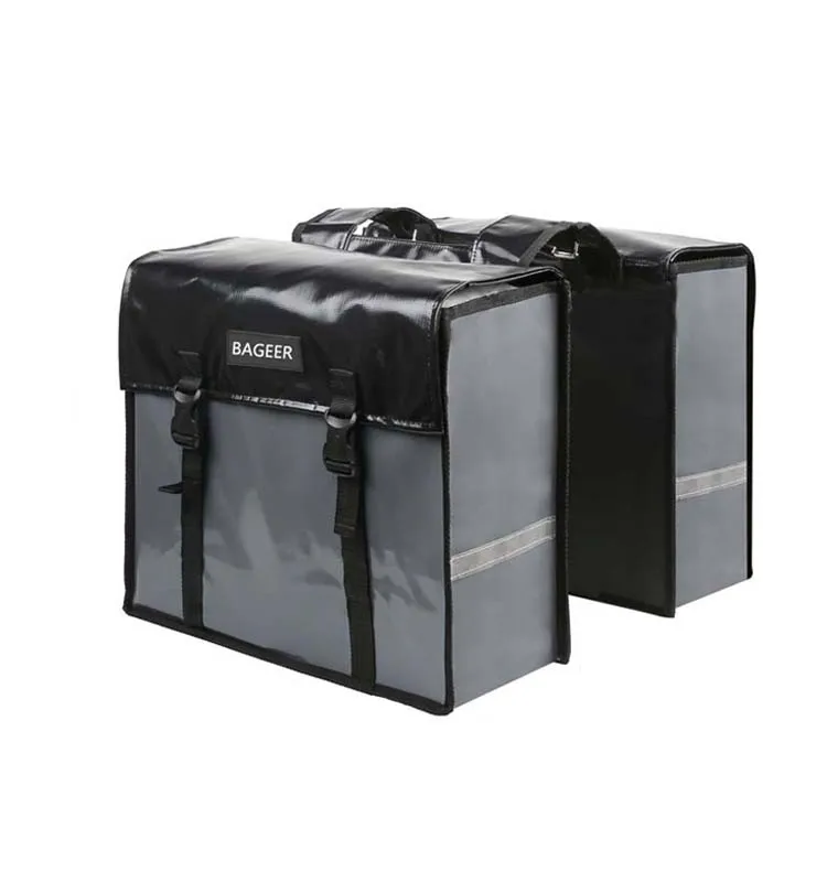 Fashionable Bicycle double real pannier  bag  waterproof side bike bag