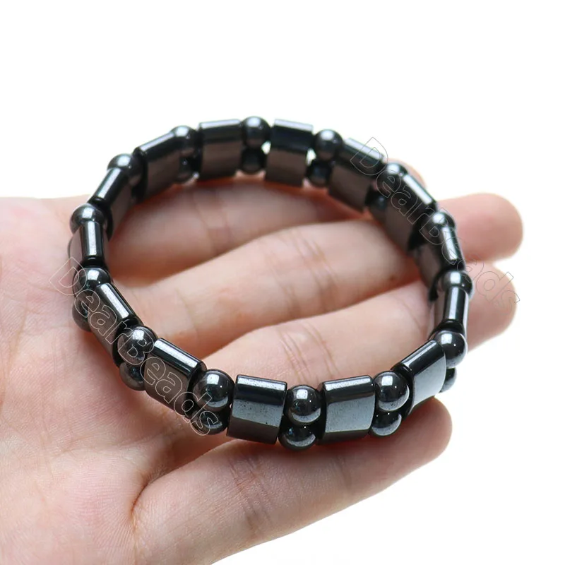 Natural Hematite  Bracelets Bangle Healing stone Customized Beads Bracelet For Women man