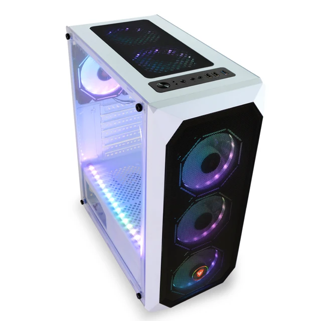Игровой Корпус для ПК с RGB-подсветкой белый корпус
