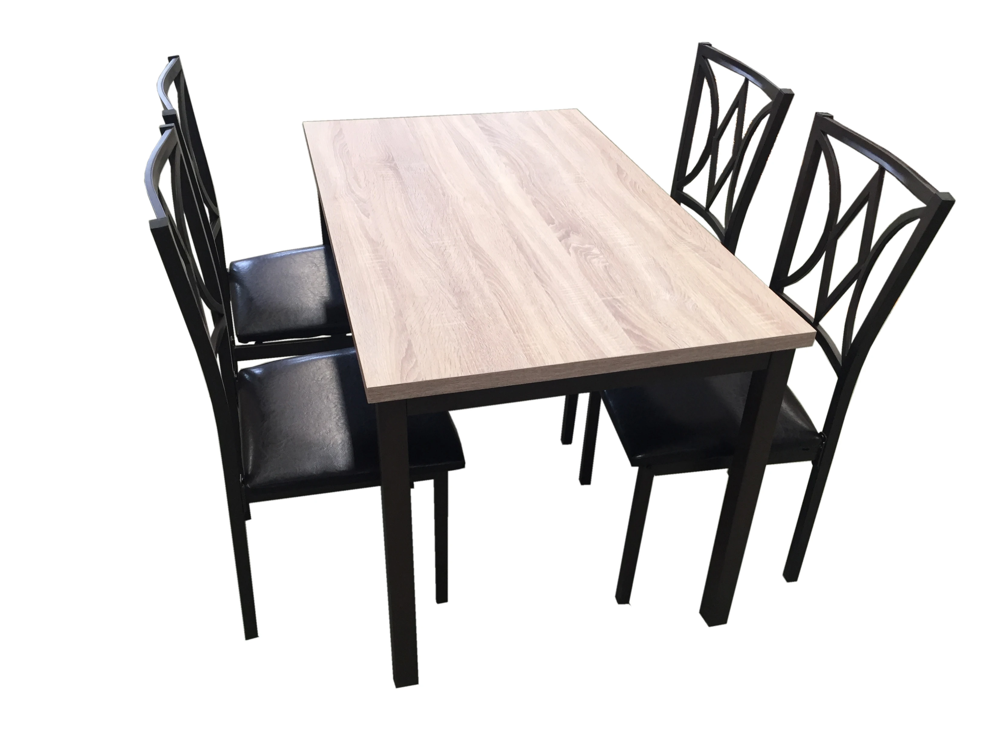 
Modern Metal Dining Table with 4 Chairs 