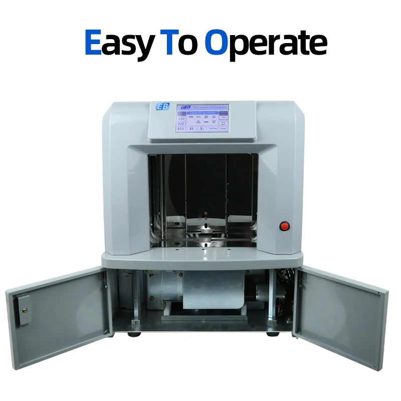 JB-2000 Compact Banknote Strapping Machine for Banks: Efficient Triple Cross Strapping in a Compact Design