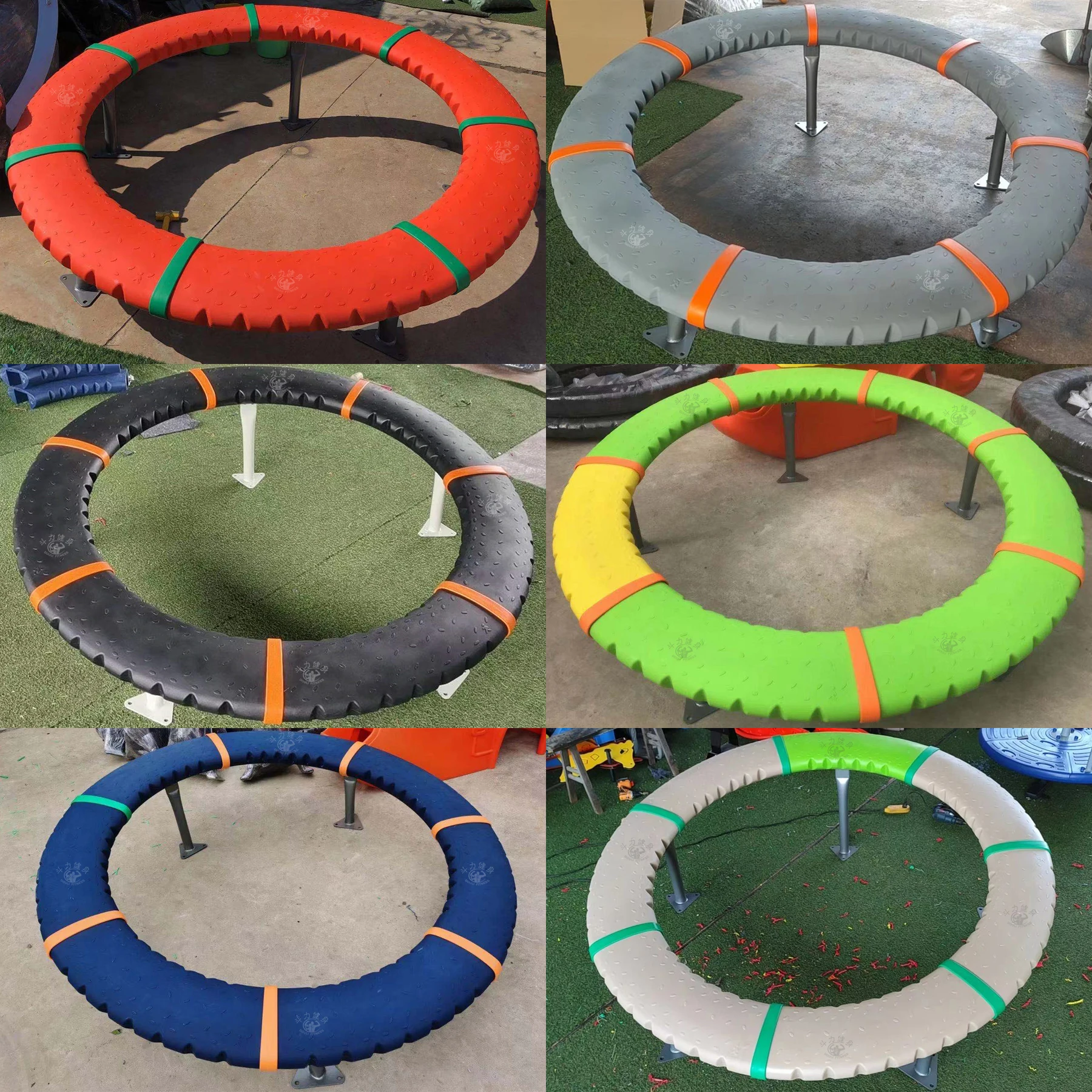 Douli updated outdoor indoor magic slanting ring carousel playground equipment LLDPE supernova rotating balancing running circle