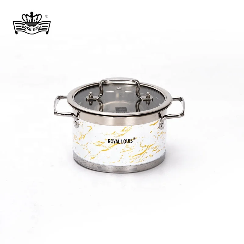Royal Louis 18-20-22-26CM Stainless steel 4 pcs Kitchen Ware Sets Stainless Steel Cooking Pot Cookware Sets with Glass Lid