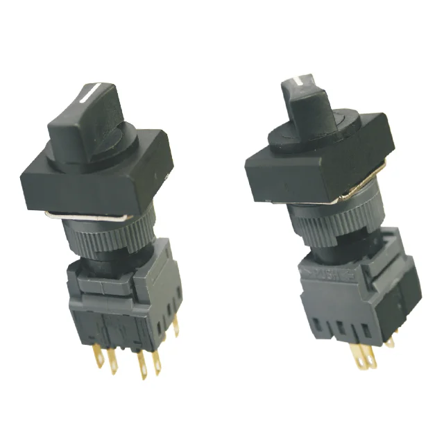 SiRON H005 24V 110V 220V 16mm Rotary Selector Square Push Button Selector Switch 2 Position Switch