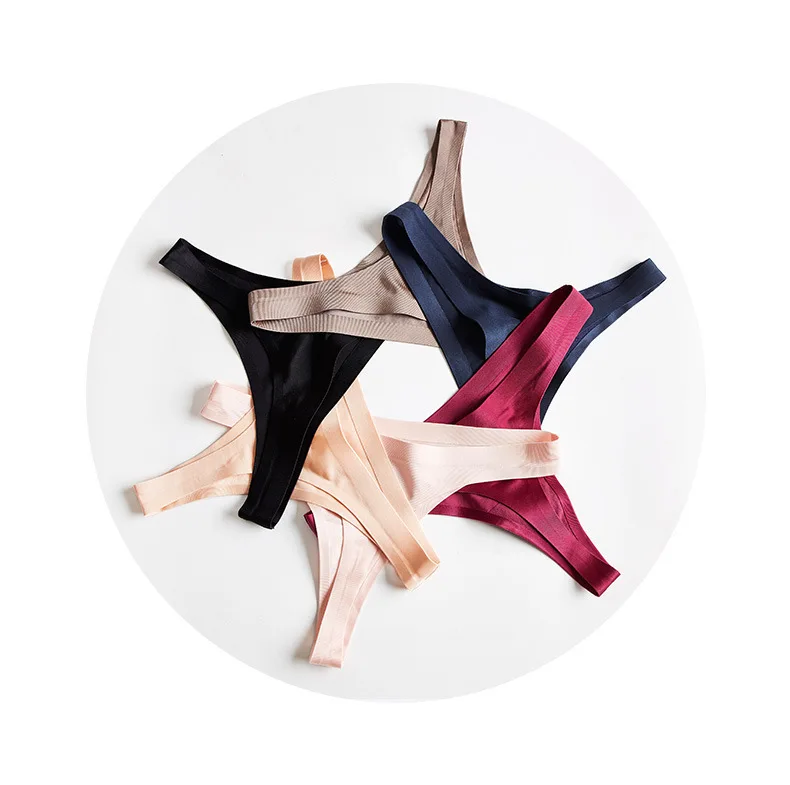 sexy ladies Seamless hot pink fancy lingerie underwear Thongs