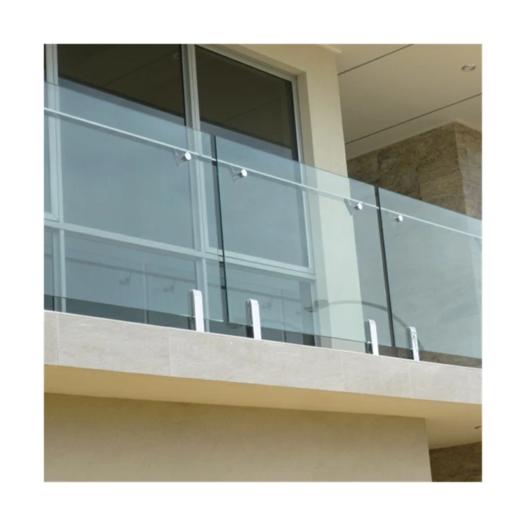 Glass Railing Fitting Floor Mounted Spigot Handrail Accessories 304 316 Stainless Steel Glass Clamp For 8-12Mm Glass