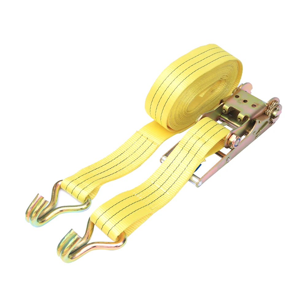 10ton motorcycle tie down straps polyester webbing for ratchet tie down straps ratchet strap with double J hook