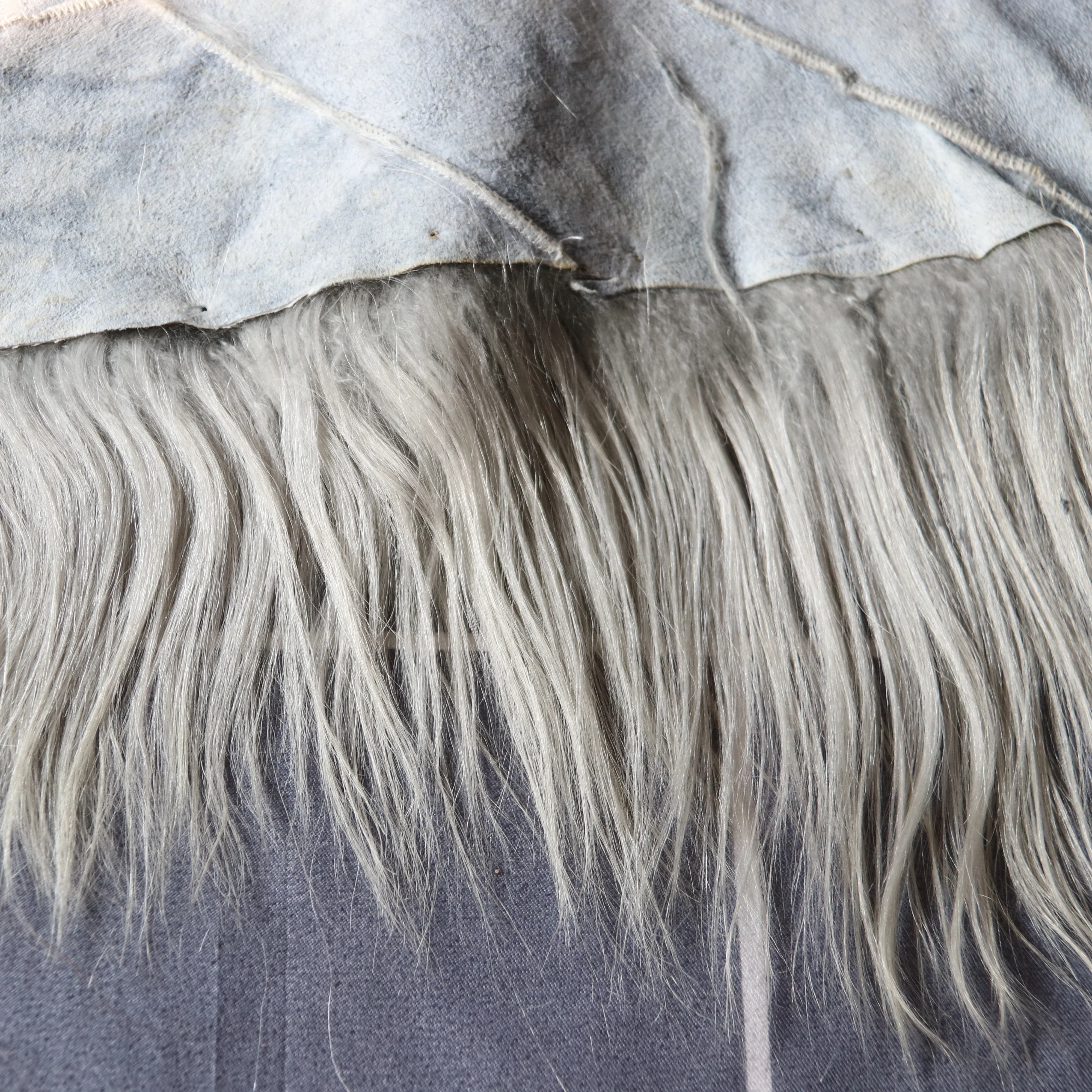 Golden long haired goat fur skin pelt plate wholesale price high quality hairs