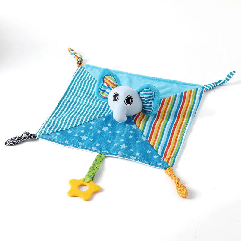 Детское мягкое плюшевое мягкое успокаивающее полотенце с мультяшным животным