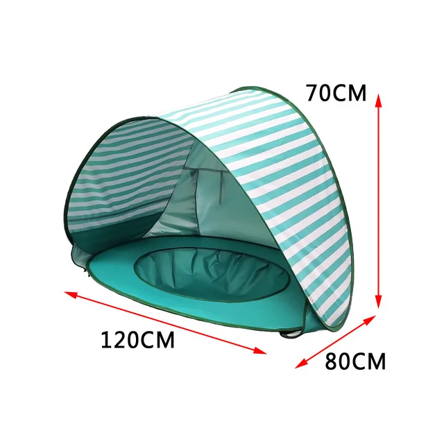 Children Pop Up Beach Tent with Swimming Pool Portable UV Protection Sun Shelter Beach Tent