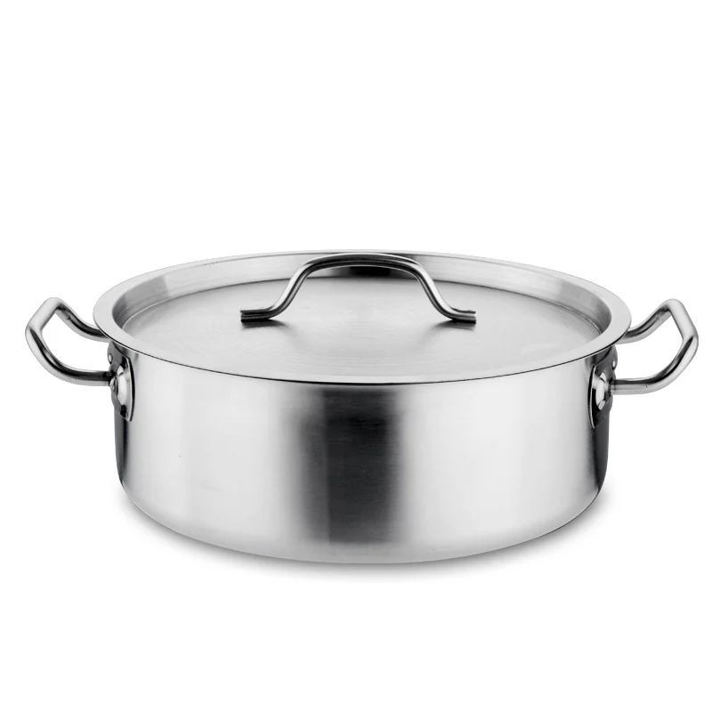 High quality stainless steel two-flavous hotpot with divider stainless steel cooking pots cookware